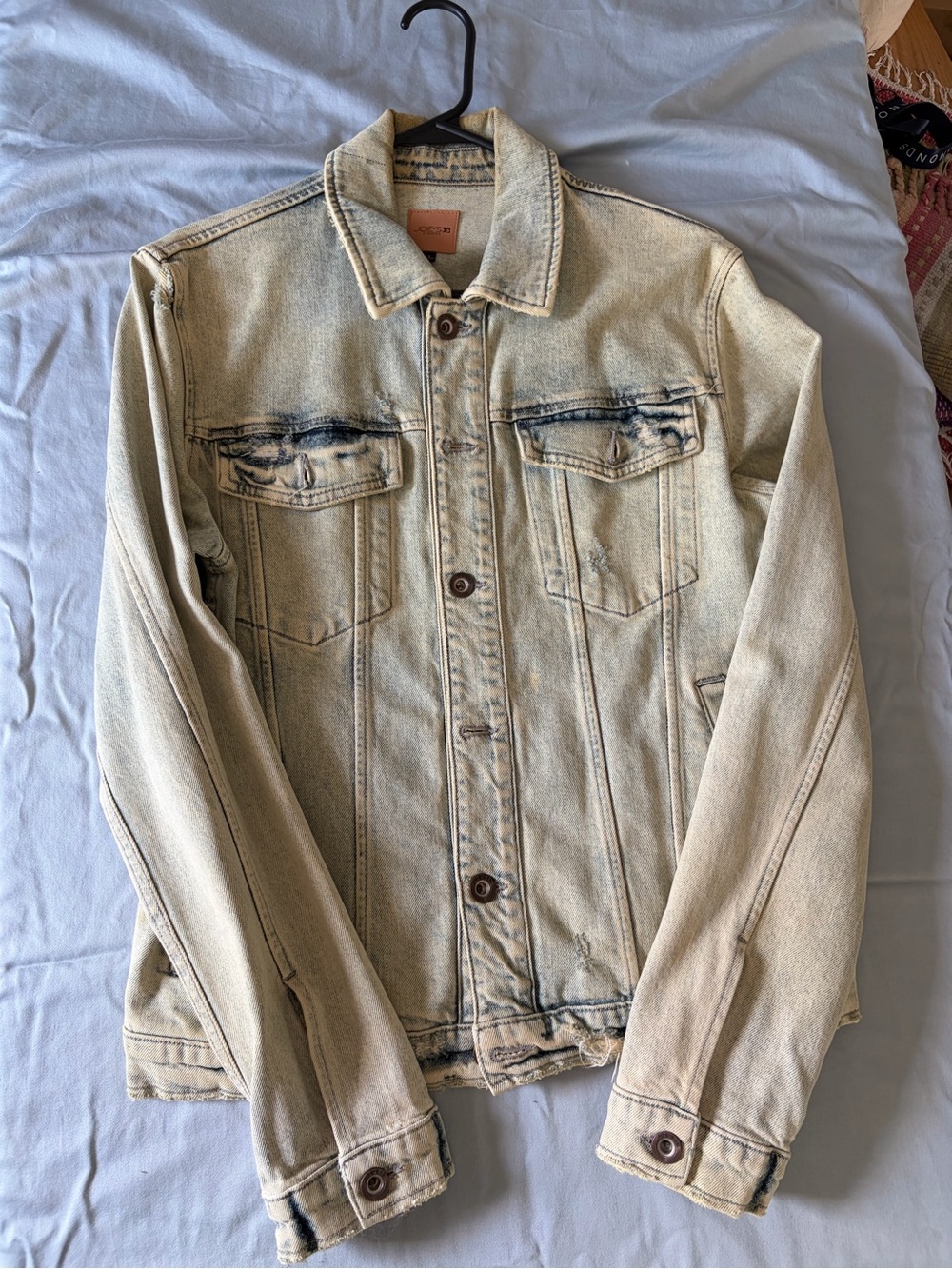 Men's Stonewashed Denim Jacket w/ satin back